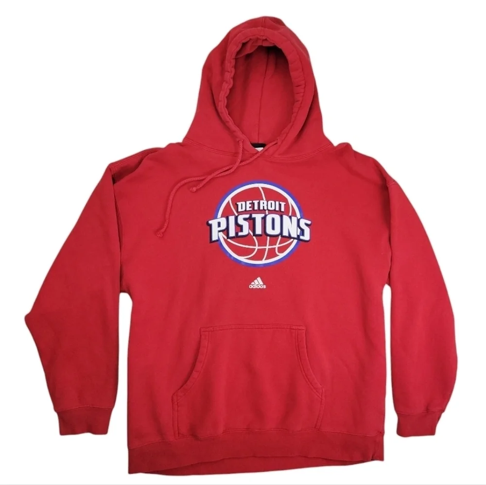 Adidas Men's NBA Detroit‎ Pistons Red Vintage 2006 Hoodie Size 2X